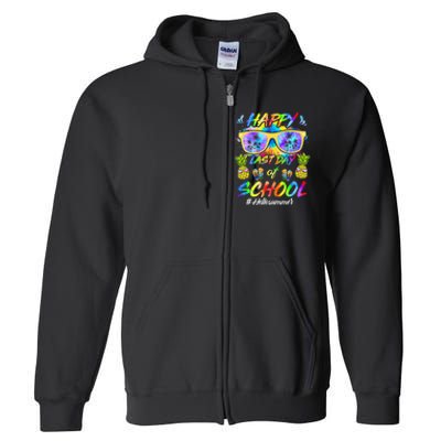 Happy Last Day Of School Hello Summer Students And Teachers Full Zip Hoodie