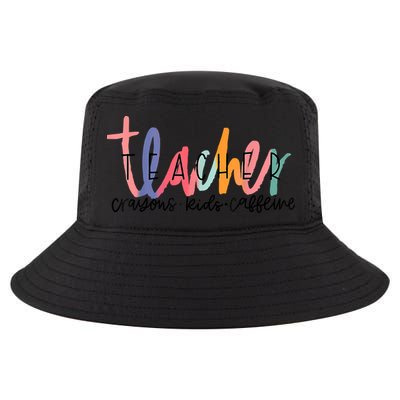 Happy Last Day Of School Teachers Crayons Kids Caffeine Cool Comfort Performance Bucket Hat