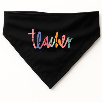 Happy Last Day Of School Teachers Crayons Kids Caffeine USA-Made Doggie Bandana