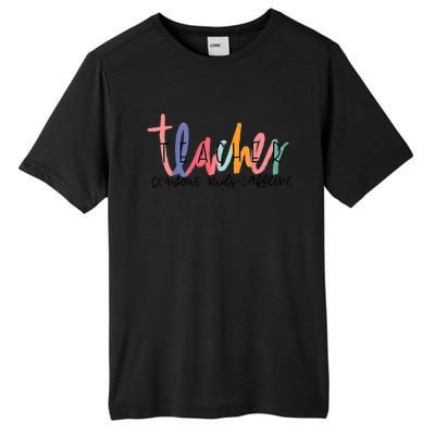 Happy Last Day Of School Teachers Crayons Kids Caffeine Tall Fusion ChromaSoft Performance T-Shirt