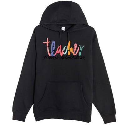 Happy Last Day Of School Teachers Crayons Kids Caffeine Premium Pullover Hoodie