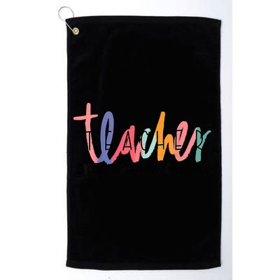 Happy Last Day Of School Teachers Crayons Kids Caffeine Golf Towel