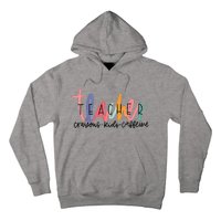 Happy Last Day Of School Teachers Crayons Kids Caffeine Hoodie