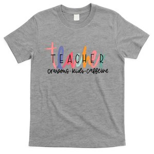 Happy Last Day Of School Teachers Crayons Kids Caffeine T-Shirt