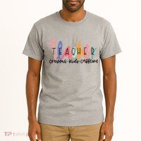 Happy Last Day Of School Teachers Crayons Kids Caffeine Tall T-Shirt