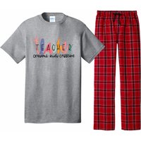 Happy Last Day Of School Teachers Crayons Kids Caffeine Pajama Set