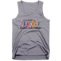 Happy Last Day Of School Teachers Crayons Kids Caffeine Tank Top