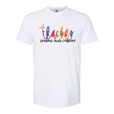 Happy Last Day Of School Teachers Crayons Kids Caffeine Softstyle CVC T-Shirt