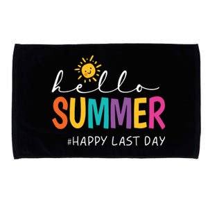 Happy Last Day Of School Teacher Student Hello Summer Microfiber Hand Towel