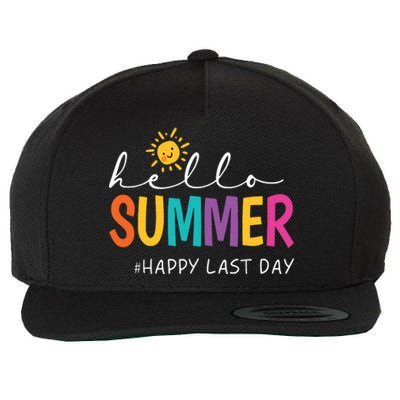 Happy Last Day Of School Teacher Student Hello Summer Wool Snapback Cap