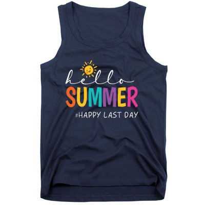 Happy Last Day Of School Teacher Student Hello Summer Tank Top