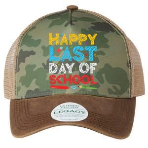 Happy Last Day Of School Students And Teachers Legacy Tie Dye Trucker Hat