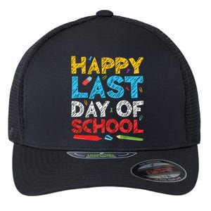 Happy Last Day Of School Students And Teachers Flexfit Unipanel Trucker Cap