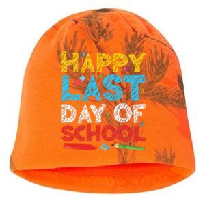 Happy Last Day Of School Students And Teachers Kati - Camo Knit Beanie