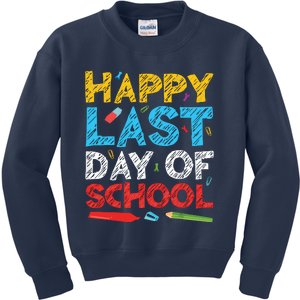 Happy Last Day Of School Students And Teachers Kids Sweatshirt