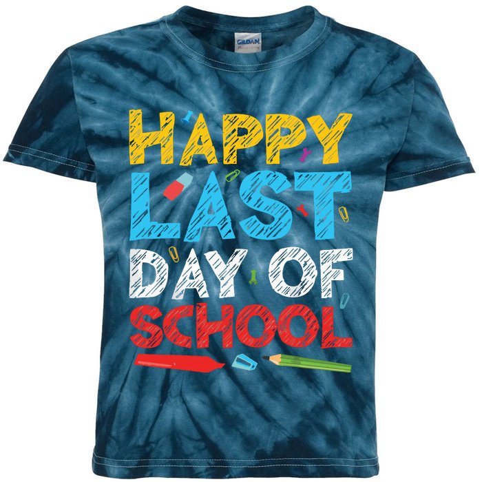 Happy Last Day Of School Students And Teachers Kids Tie-Dye T-Shirt