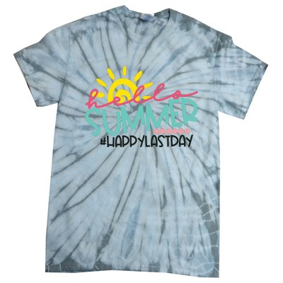 Happy Last Day Of School Teacher Student Hello Summer Tie-Dye T-Shirt