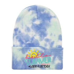 Happy Last Day Of School Teacher Student Hello Summer Tie Dye 12in Knit Beanie