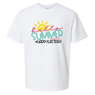 Happy Last Day Of School Teacher Student Hello Summer Sueded Cloud Jersey T-Shirt