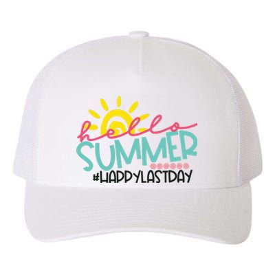 Happy Last Day Of School Teacher Student Hello Summer Yupoong Adult 5-Panel Trucker Hat