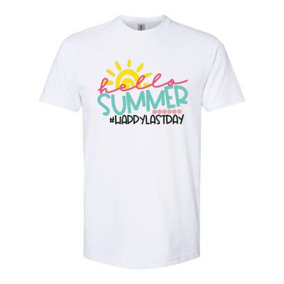 Happy Last Day Of School Teacher Student Hello Summer Softstyle CVC T-Shirt