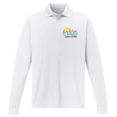 Happy Last Day Of School Teacher Student Hello Summer Performance Long Sleeve Polo