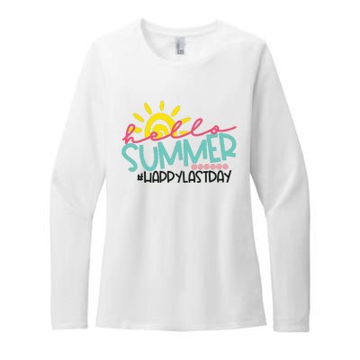 Happy Last Day Of School Teacher Student Hello Summer Womens CVC Long Sleeve Shirt