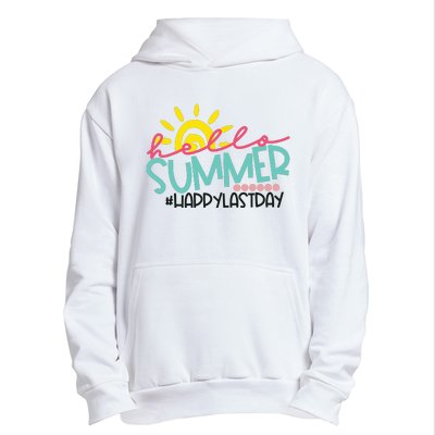 Happy Last Day Of School Teacher Student Hello Summer Urban Pullover Hoodie