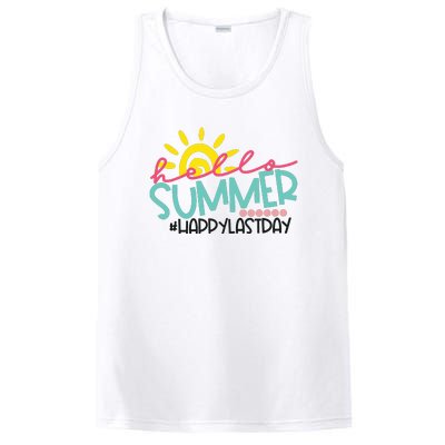 Happy Last Day Of School Teacher Student Hello Summer PosiCharge Competitor Tank