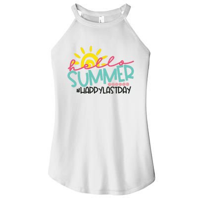 Happy Last Day Of School Teacher Student Hello Summer Women’s Perfect Tri Rocker Tank