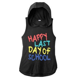 Happy Last Day Of School Students And Teachers Ladies PosiCharge Tri-Blend Wicking Draft Hoodie Tank