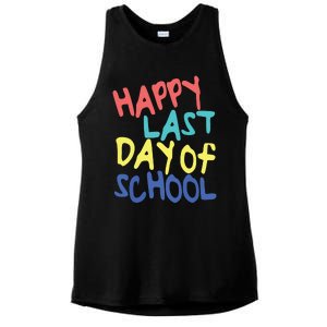 Happy Last Day Of School Students And Teachers Ladies PosiCharge Tri-Blend Wicking Tank