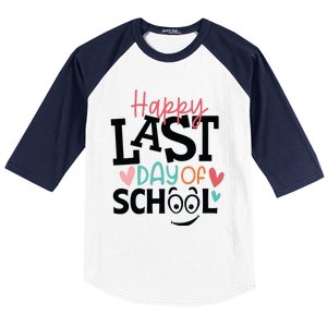 Happy Last Day Of School Teacher Student Boy Girl Womens Baseball Sleeve Shirt