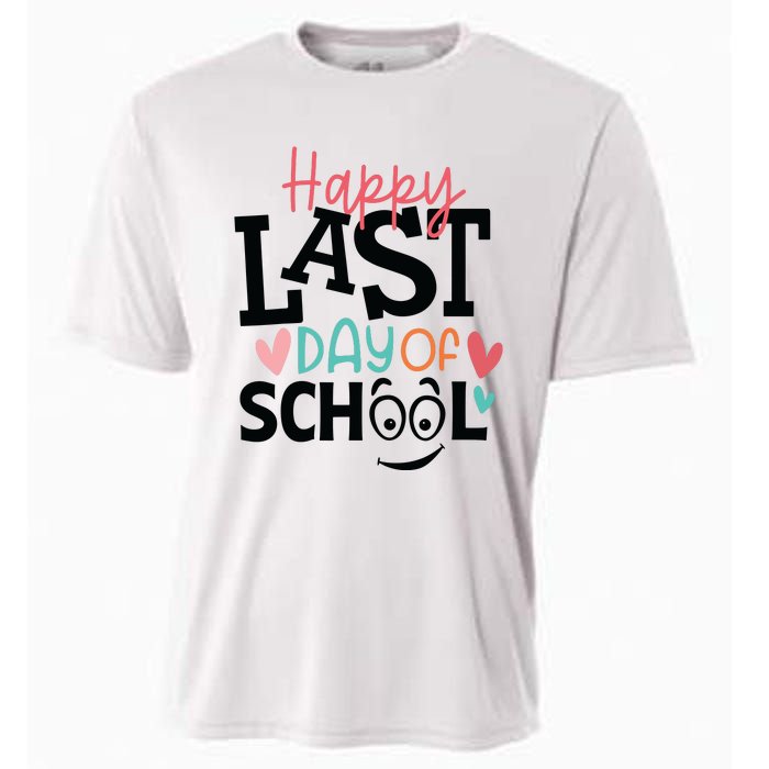 Happy Last Day Of School Teacher Student Boy Girl Womens Cooling Performance Crew T-Shirt