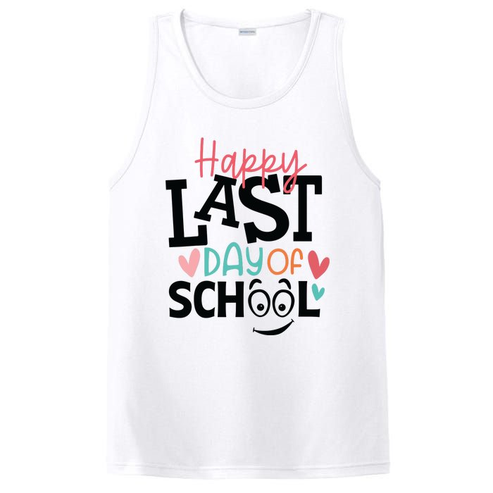 Happy Last Day Of School Teacher Student Boy Girl Womens PosiCharge Competitor Tank