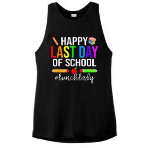 Happy Last Day Of School Lunch Lady Life Summer Gift Ladies PosiCharge Tri-Blend Wicking Tank