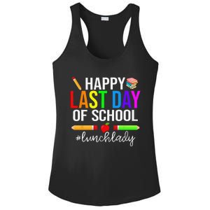 Happy Last Day Of School Lunch Lady Life Summer Gift Ladies PosiCharge Competitor Racerback Tank