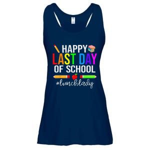 Happy Last Day Of School Lunch Lady Life Summer Gift Ladies Essential Flowy Tank