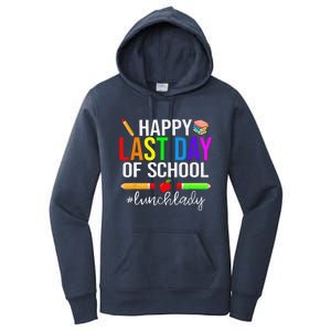 Happy Last Day Of School Lunch Lady Life Summer Gift Women's Pullover Hoodie