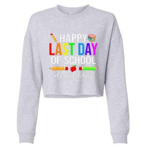 Happy Last Day Of School Lunch Lady Life Summer Gift Cropped Pullover Crew