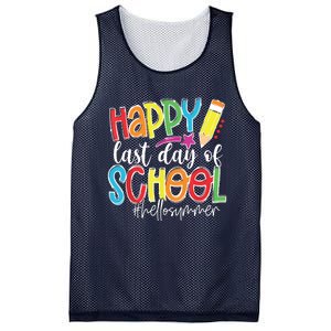 Happy Last Day Of School Teacher Graduation Last Day Mesh Reversible Basketball Jersey Tank