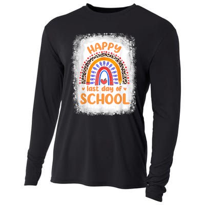 Happy Last Day Of School Rainbow Funny Summer Vacation Cooling Performance Long Sleeve Crew