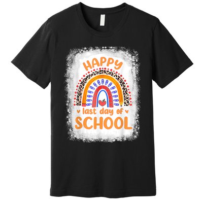 Happy Last Day Of School Rainbow Funny Summer Vacation Premium T-Shirt