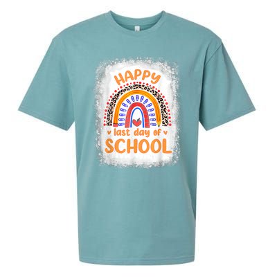 Happy Last Day Of School Rainbow Funny Summer Vacation Sueded Cloud Jersey T-Shirt