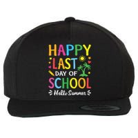 Happy Last Day Of School Hello Summer Teacher Student Wool Snapback Cap