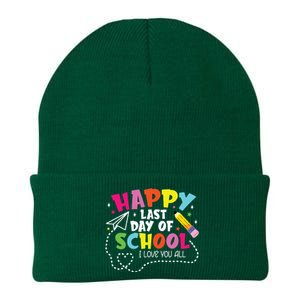 Happy Last Day Of School Hello Summer I Love You All Teacher Knit Cap Winter Beanie