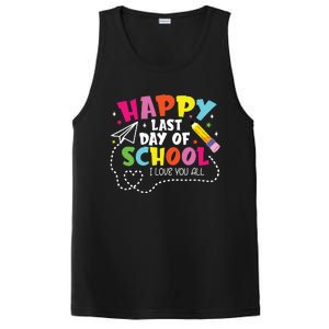 Happy Last Day Of School Hello Summer I Love You All Teacher PosiCharge Competitor Tank