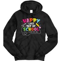 Happy Last Day Of School Hello Summer I Love You All Teacher Tie Dye Hoodie