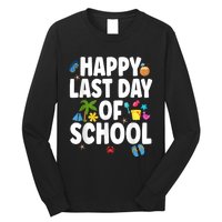 Happy Last Day Of School Hello Summer Teacher & Students Long Sleeve Shirt