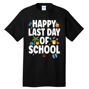 Happy Last Day Of School Hello Summer Teacher & Students Tall T-Shirt